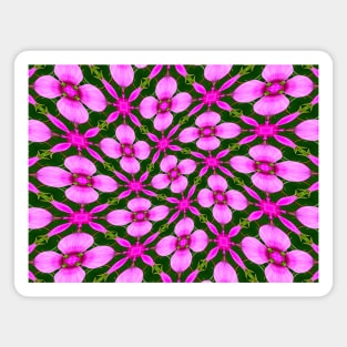 Bright Pink Flower Pattern Magnet